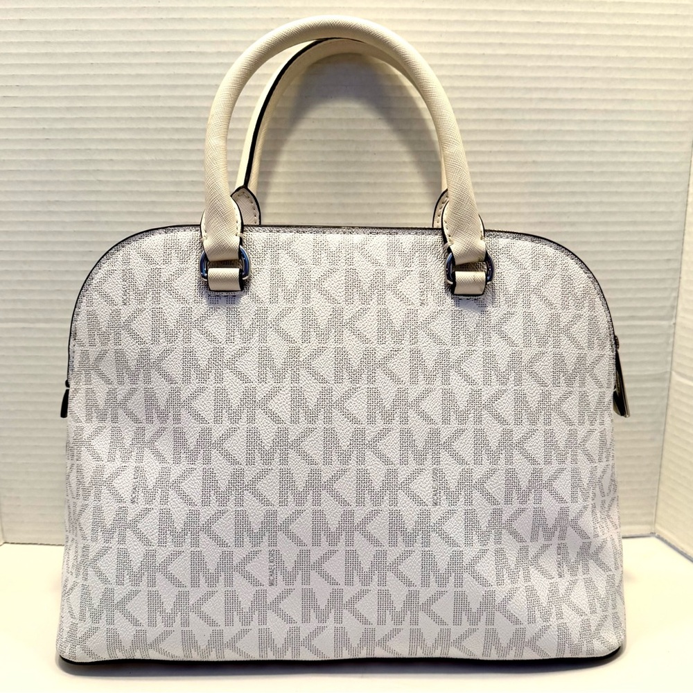 MICHAEL KORS Leather Cindy Large Dome Satchel Bag Crossbody - Picture 5 of 16